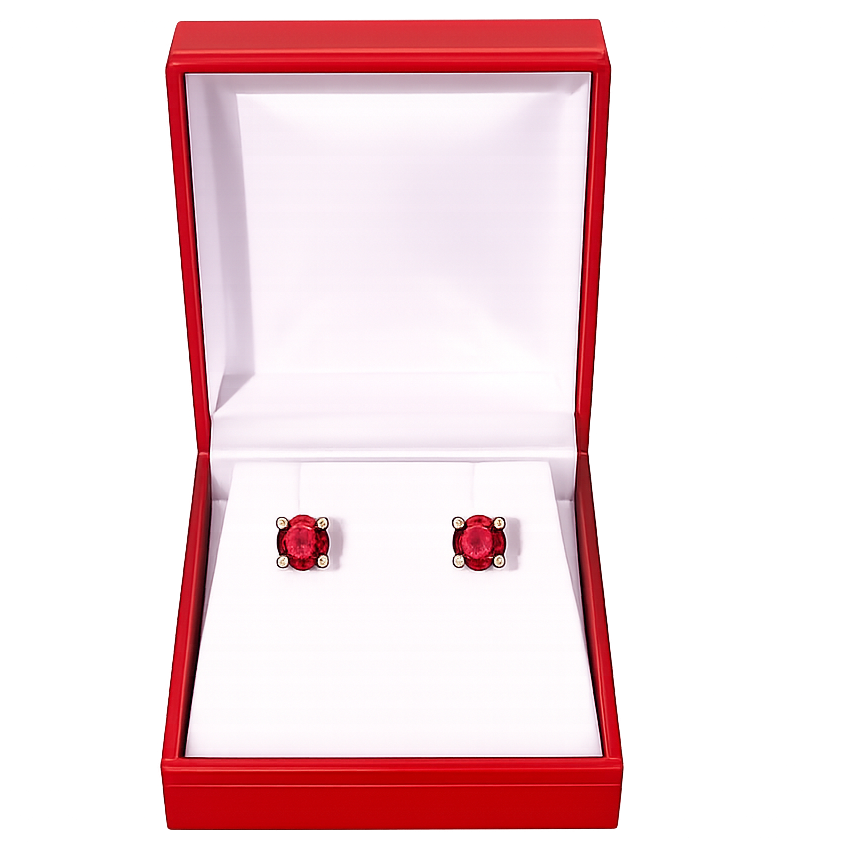 Garnet Stud Earrings
