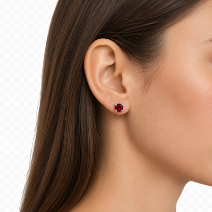 Garnet Stud Earrings