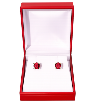 Garnet Stud Earrings