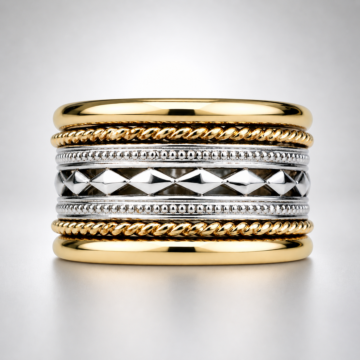 Gold Cigar Band Spinner Ring - Custom Orders Only