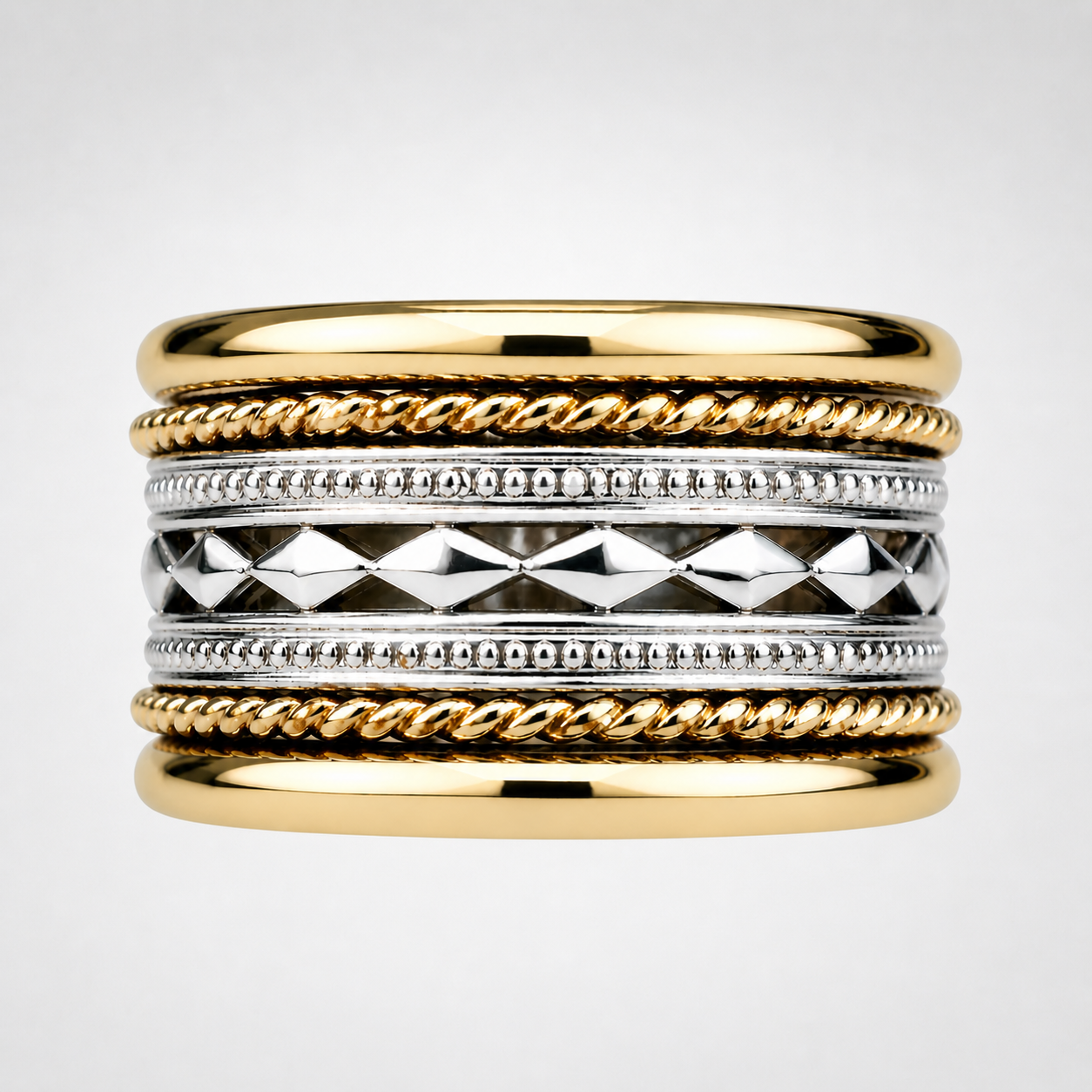 Gold Cigar Band Spinner Ring - Custom Orders Only