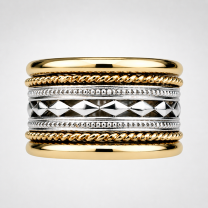 Gold Cigar Band Spinner Ring - Custom Orders Only