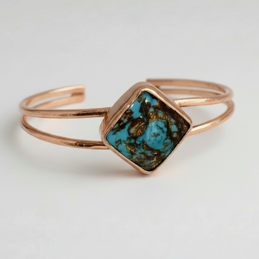 Copper and Turquoise Bracelet