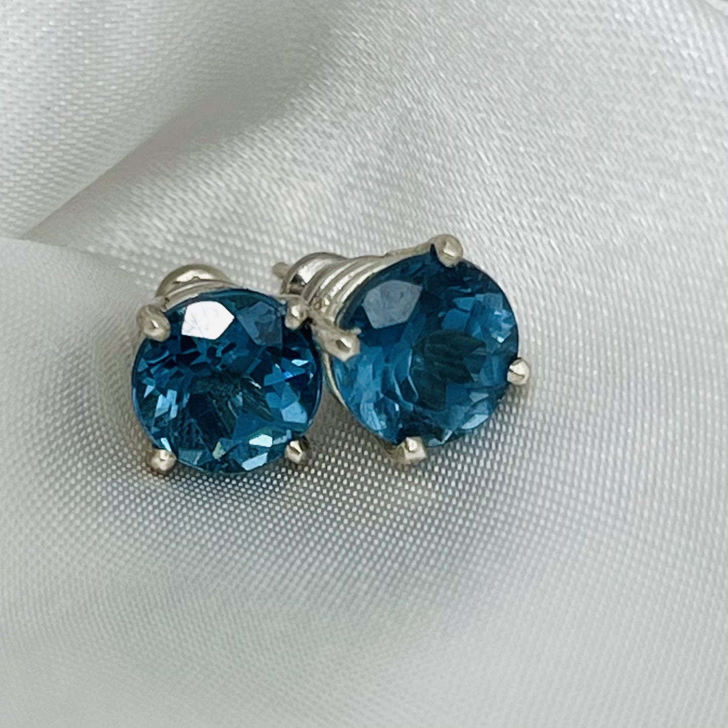 London Blue Topaz Stud Earrings