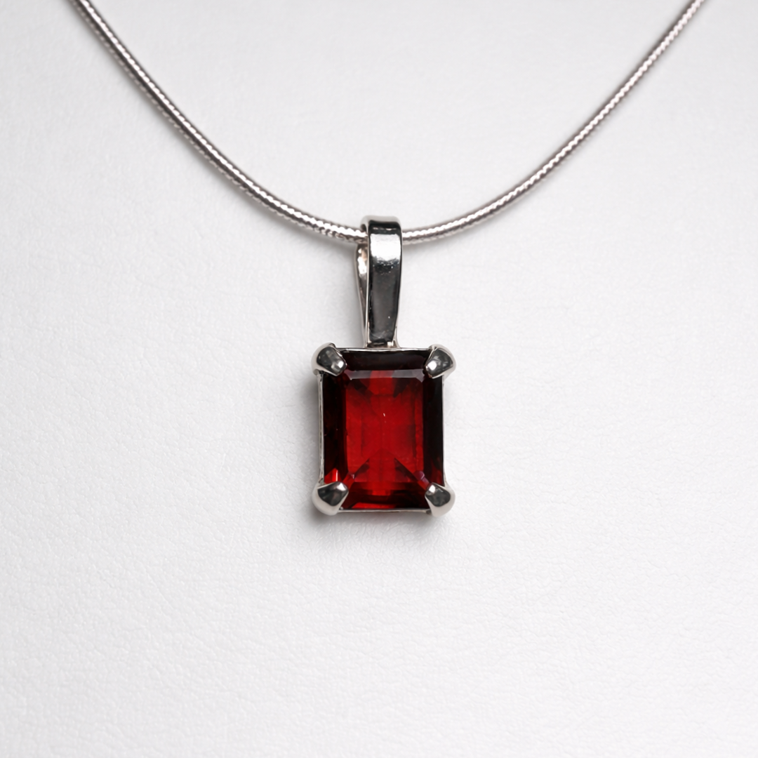 Garnet Pendant Necklace
