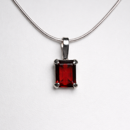 Garnet Pendant Necklace