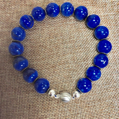 Lapis Lazuli Beaded Men's Bracelet