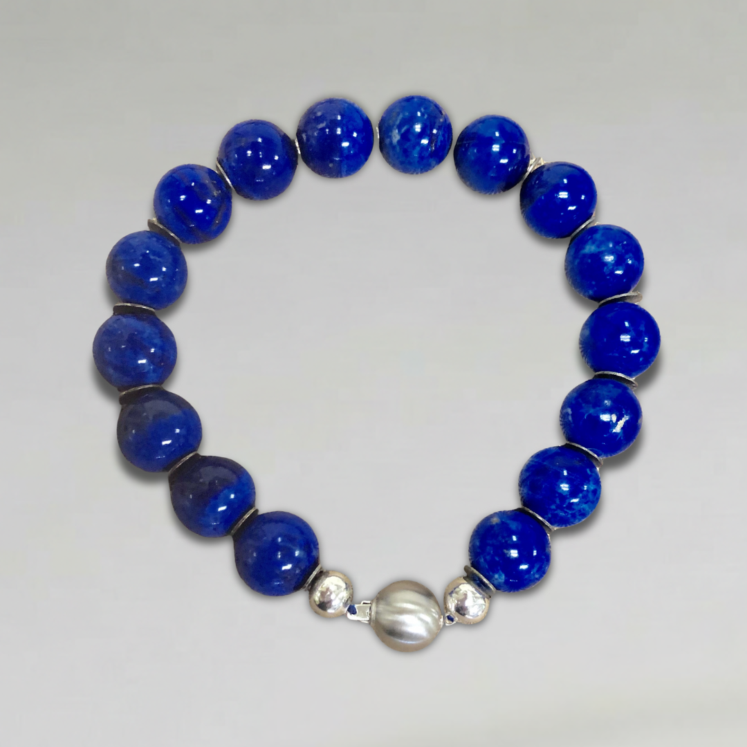 Lapis Lazuli Beaded Men's Bracelet
