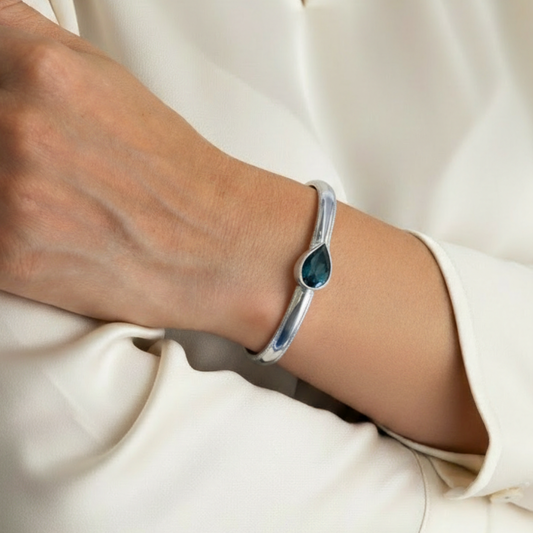 London Blue Topaz & .925 Sterling SIlver Bracelet