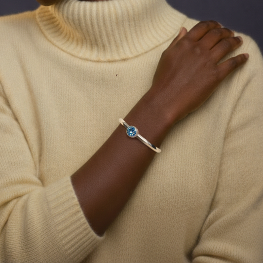 London Blue Topaz Cuff Bracelet