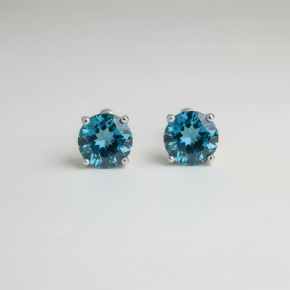 London Blue Topaz Stud Earrings