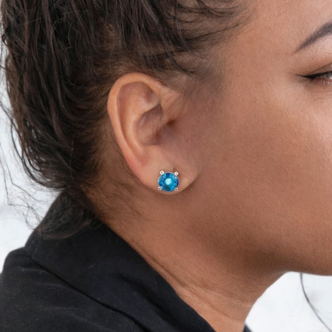 London Blue Topaz Stud Earrings