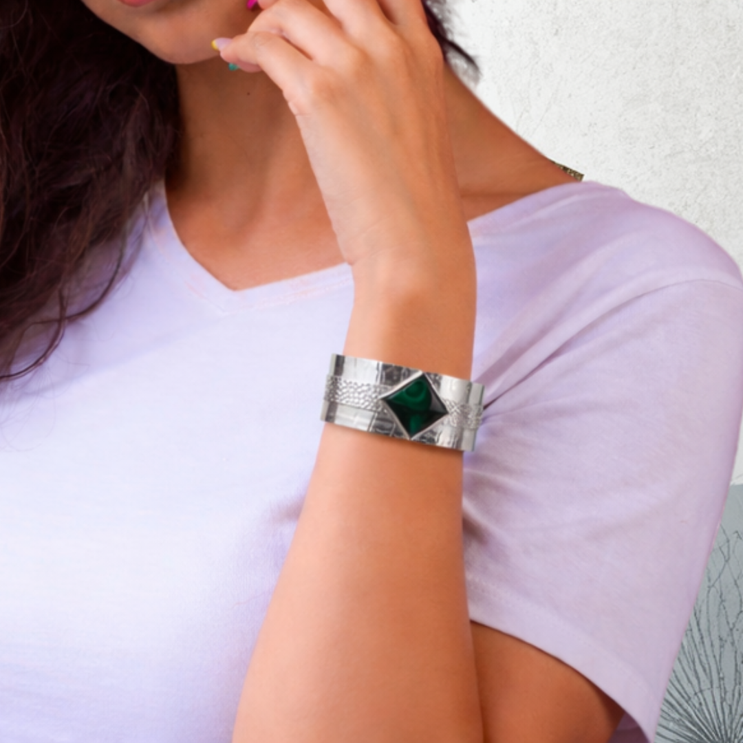 Malachite and Sterling Silver