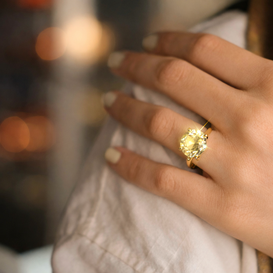 Oregon Sunstone & 14K Yellow Gold