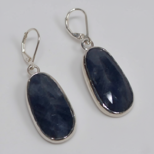 Raw Sapphire Earring
