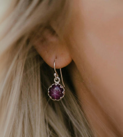 Star Ruby Earrings